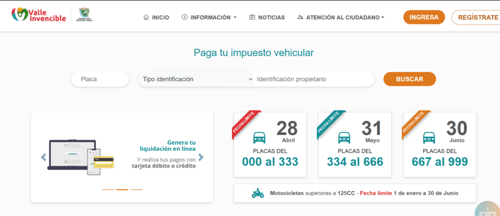 Pasos para la Consulta Impuesto Vehicular en Palmira