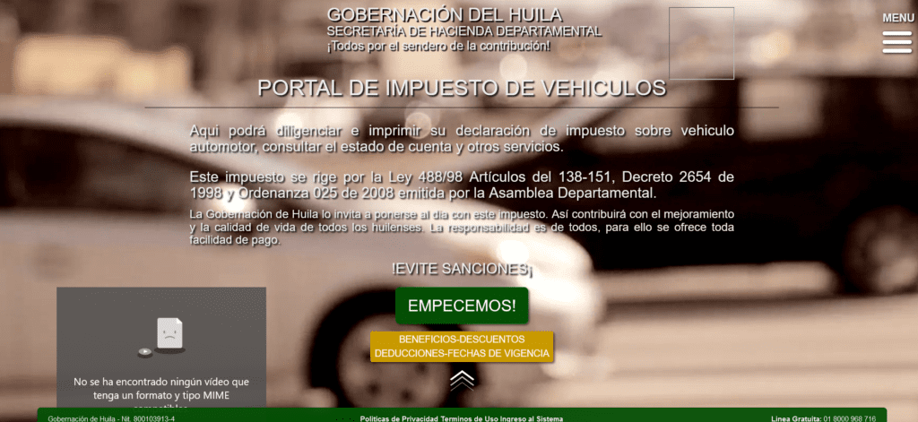 Pasos para la Consulta Impuesto Vehicular en Neiva